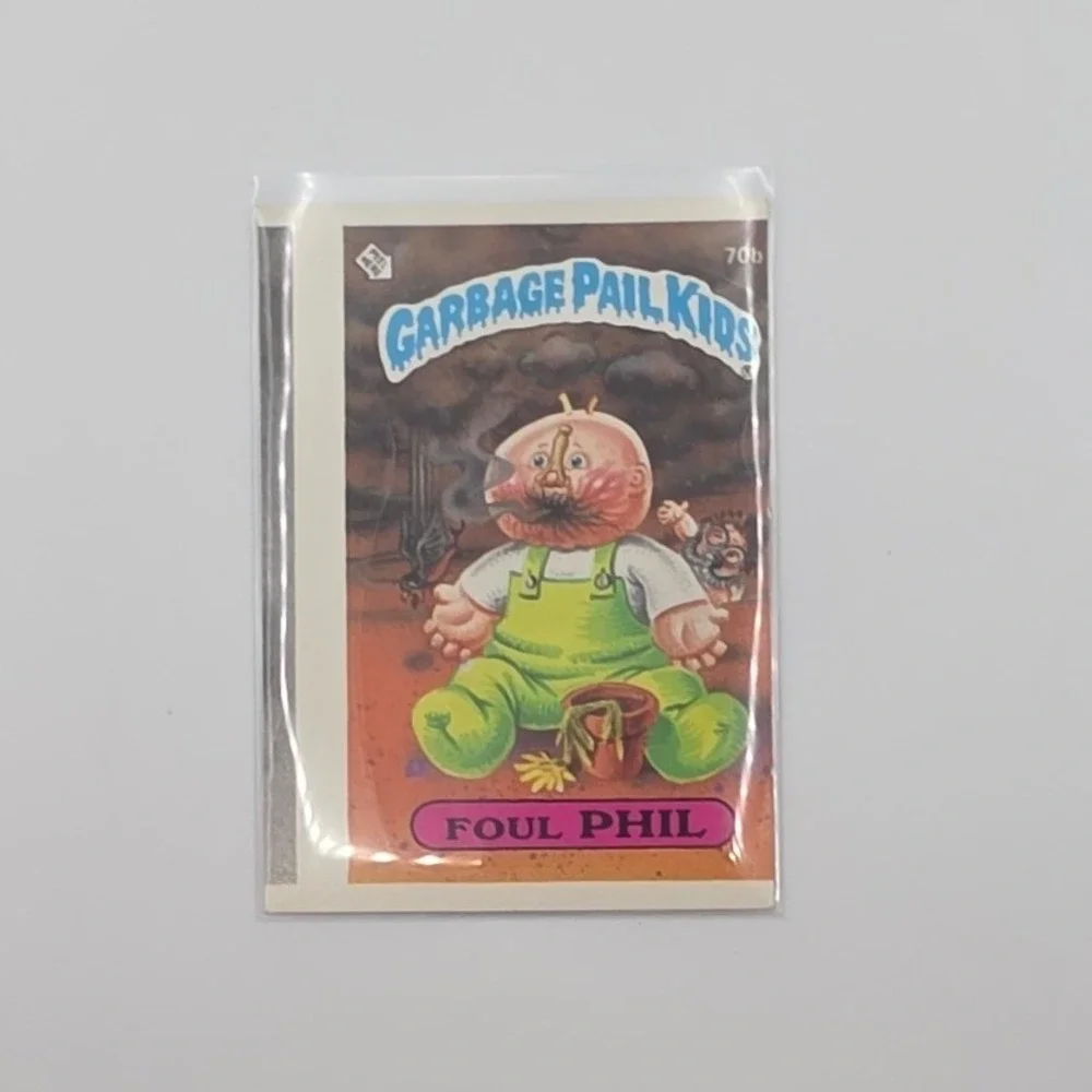 Error Card Miscut Topps Garbage Pail Kids OS2 Foul Phil 70b Multi 1985 Series 2